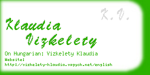 klaudia vizkelety business card